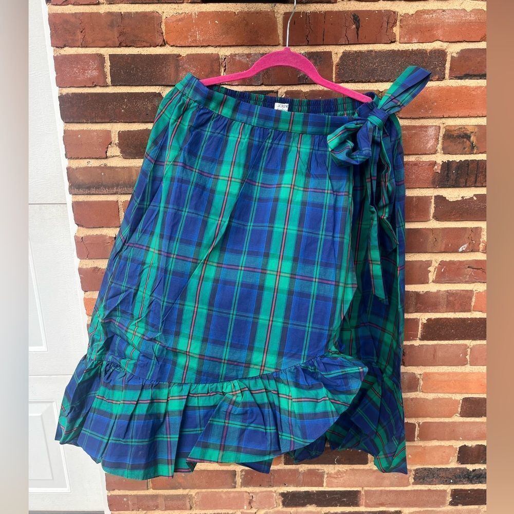 J Crew Tartan Wrap Midi Skirt NWT - Picture 6 of 9
